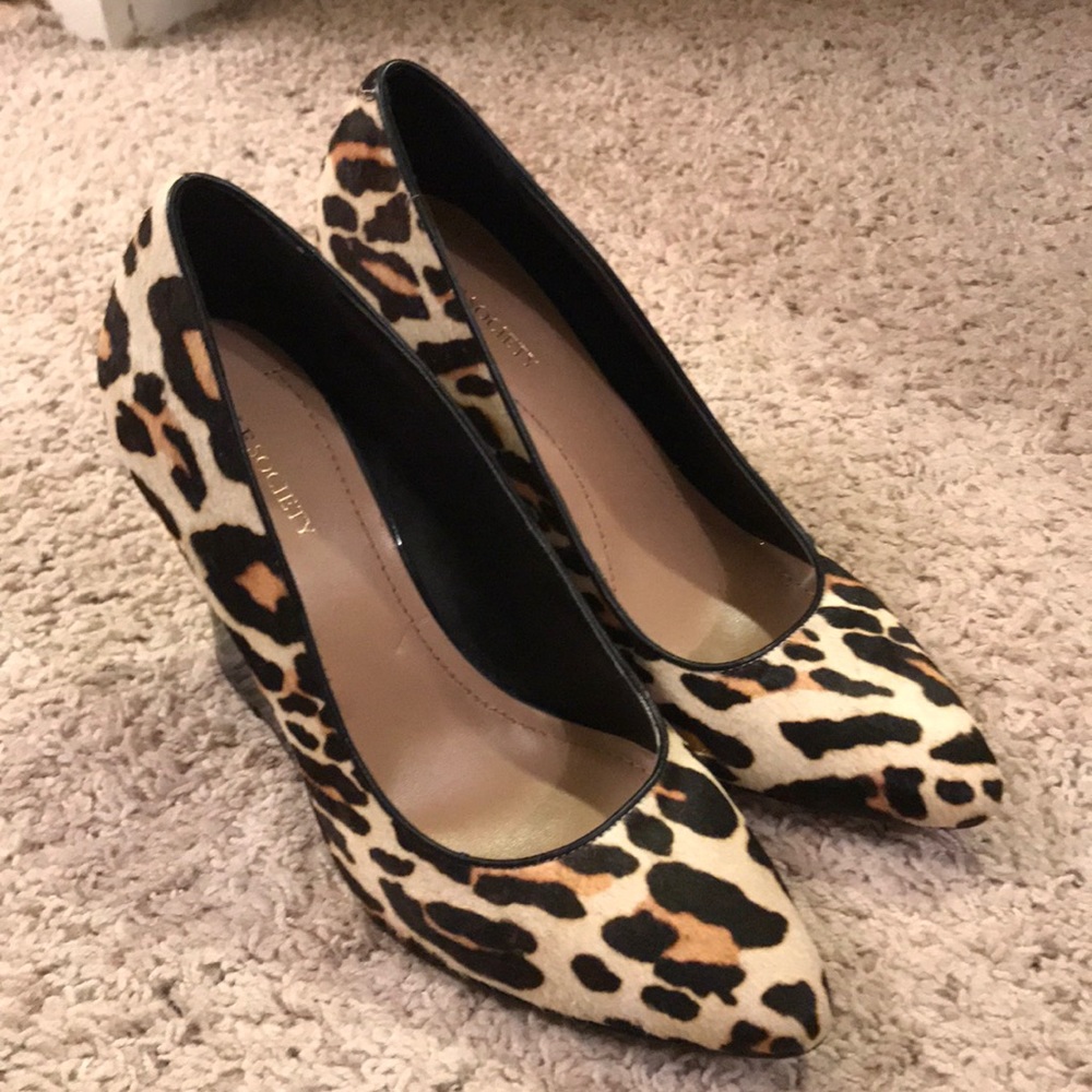 Leopard Wedges Sole Society Size 10